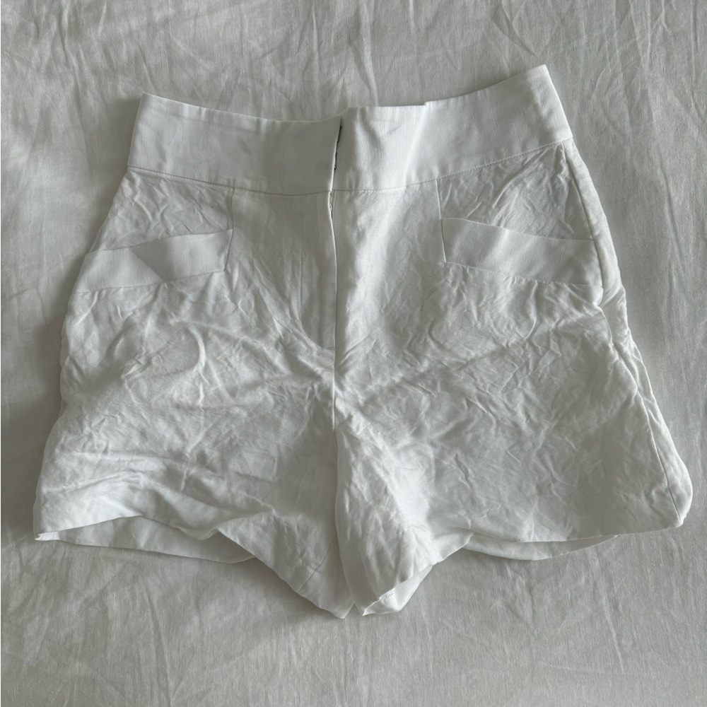 Club Monaco White Linen Women's Shorts